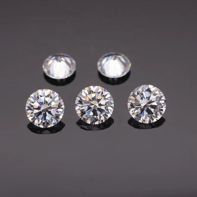 3A/5A Zirconia cúbica Pedras soltas de corte brilhante Forma redonda Cor branca 6mm 8mm Pedra preciosa