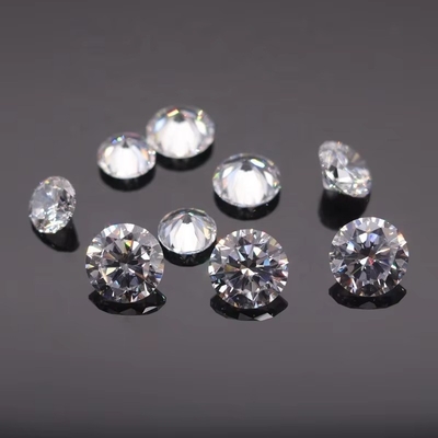 3A/5A Zirconia cúbica Pedras soltas de corte brilhante Forma redonda Cor branca 6mm 8mm Pedra preciosa