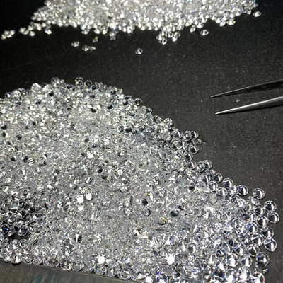 Anel de noivado Moissanite branco solto Diamante 0,9 mm - 3 mm Tamanho de Melee Zirconia cúbica