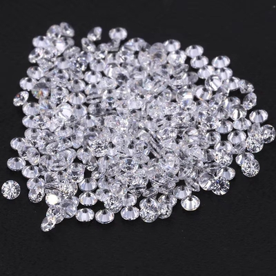 Anel de noivado Moissanite branco solto Diamante 0,9 mm - 3 mm Tamanho de Melee Zirconia cúbica