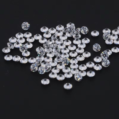 Anel de noivado Moissanite branco solto Diamante 0,9 mm - 3 mm Tamanho de Melee Zirconia cúbica