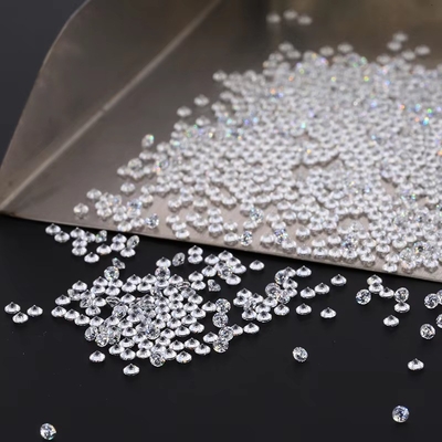 Anel de noivado Moissanite branco solto Diamante 0,9 mm - 3 mm Tamanho de Melee Zirconia cúbica