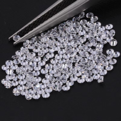 Anel de noivado Moissanite branco solto Diamante 0,9 mm - 3 mm Tamanho de Melee Zirconia cúbica