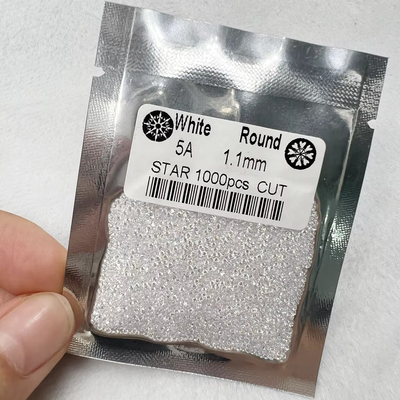5A Qualidade 1000pcs/saco 1mm - 3,0mm Pedra Gemas Branco Circônio cúbico Para jóias