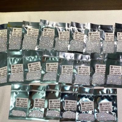 0.8mm 2mm 2.8mm Verde Rosa Azul Cor Moissanite Grau 3A 5A Pequeno Tamanho CZ Zirconia cúbica