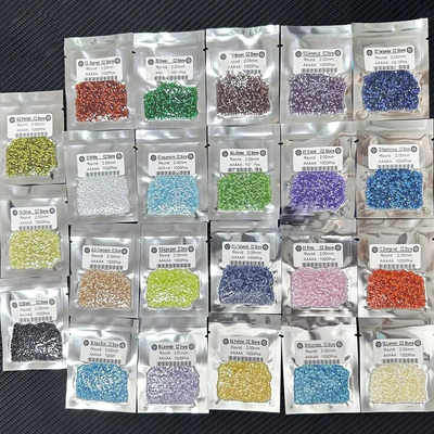 Anéis de noivado ovais Moissanite Zirconia Cor de pedra preciosa solta Redonda Circonia cúbica sintética