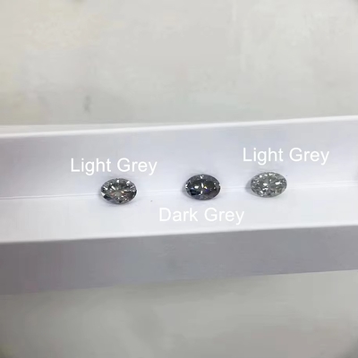 Venda a retalho 0.5ct 1ct 2ct Mossinato cinza diamante gema cinza cor oval pêra corte solto anéis de casamento de moissanite natural