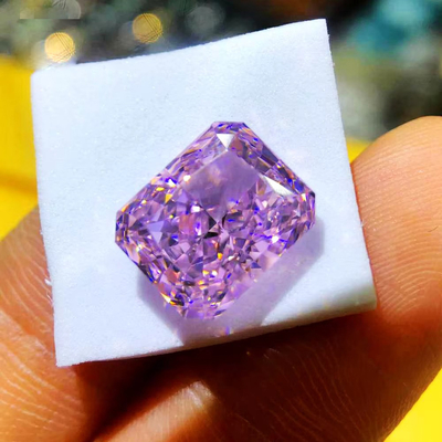 GRA Rosa Mosanite Gem Radiant Cut VVS Loose Esmeralda Moissanite Diamante corte princesa moissanite anel rosa moissanite