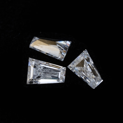 Anel de solitário de moissanite Moissanite Gem Tapered Baguette Cut Charles VVS Loose Moissanite Diamond gem