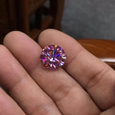 Laboratório de atacado criado branco amarelo vermelho rosa preto azul diamante redondo brilhante corte solto moissanite para jóias