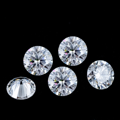 Pedra preciosa de forma oval 2-10ct Branco Redondo Cortado Moissanite solto para anéis de noivado
