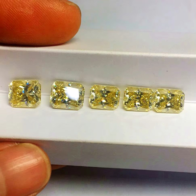 Moissanite amarelo vivo Gem Radiant Cut GRA VVS Loose Mosanite Diamante Para Ouro Anel