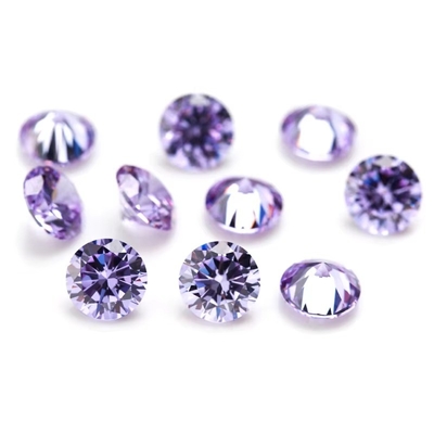 3A Colors CZ Stones Round Cut 3.0mm-9.0mm Cubic Loose Moissanite Diamond Para jóias de prata