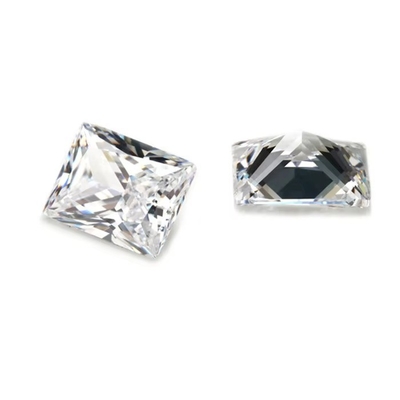 Fábrica Grosso Pedras preciosas Cor Moissanite Retângulo 3A 5A Quebra-cabeça de Zirconia Quebra-cabeça 4ct Para Moissanite Anel
