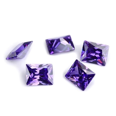 Fábrica Grosso Pedras preciosas Cor Moissanite Retângulo 3A 5A Quebra-cabeça de Zirconia Quebra-cabeça 4ct Para Moissanite Anel