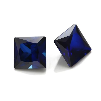 Pedras preciosas sintéticas 34# safira quadrado 1.5x1.5mm-10x10mm Corindão Pedra preciosa solta para anéis vvs moissanite pingente personalizado
