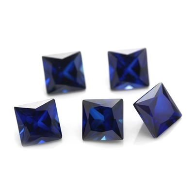 Pedras preciosas sintéticas 34# safira quadrado 1.5x1.5mm-10x10mm Corindão Pedra preciosa solta para anéis vvs moissanite pingente personalizado