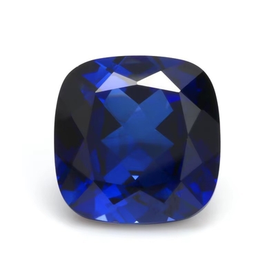 Moissanite exclusivo sintético Sapphire Stone Cushion Cut 34# Azul Corundum Loose Gemstone para fabricação de jóias