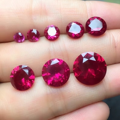 Estilo Vintage Rubí Moissanite sintético de corindo forma de pérola 2x3mm a 10x14mm Pedra de ouro solta para fabricação de jóias