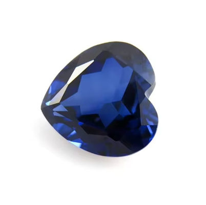 Pedras preciosas soltas Pedras preciosas de corte de coração 3x3mm a 10x10mm 33# 34# Blue Sapphire Pedras sintéticas