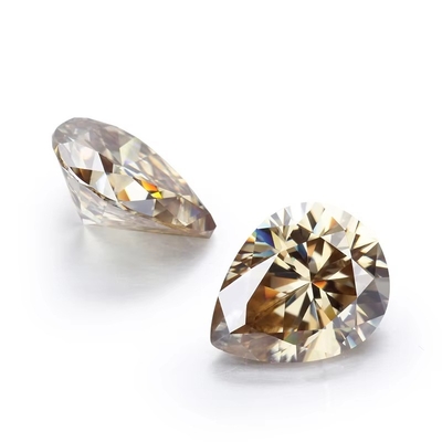 Corindo sintético Moissanite Diamante amarelo claro Champanhe Pera solta Moissanite Pedras para anel