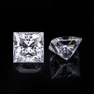 Princesa Cut Loose GRA Moissanite Diamante D VVS1 Forma Quadrada Moissanite