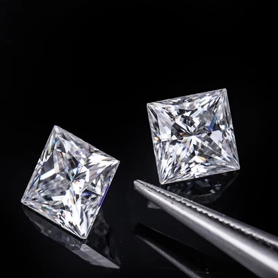Princesa Cut Loose GRA Moissanite Diamante D VVS1 Forma Quadrada Moissanite