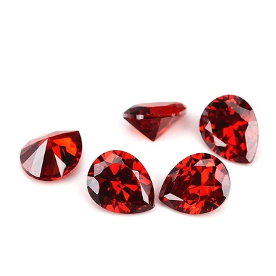Anéis de noivado de moissanite vintage Pedras preciosas soltas várias cores Forma de pera 6x4mm Circônio cúbico sintético