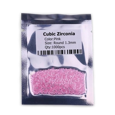 3A Qualidade Rosa Cor Varejo Pedras preciosas soltas Forma redonda 2mm 3mm Circônio cúbico sintético Moissanite personalizado para pingente