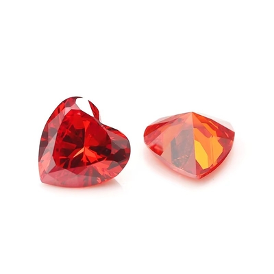 Cores CZ Moissanite Diamond Heart Cut 3x3mm 4x4mm Circônio cúbico sintético