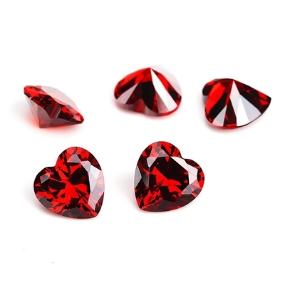 Cores CZ Moissanite Diamond Heart Cut 3x3mm 4x4mm Circônio cúbico sintético