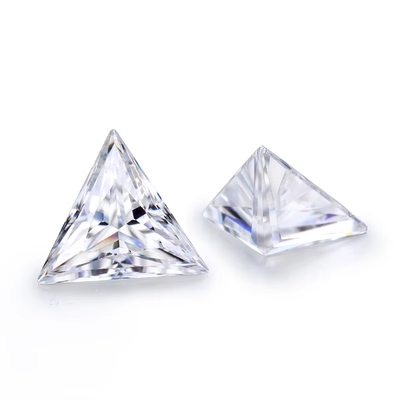 D Incolor Moissanite sintético Triângulo Corte VVS1 Solto Moissanite Diamante 5 quilates Anel
