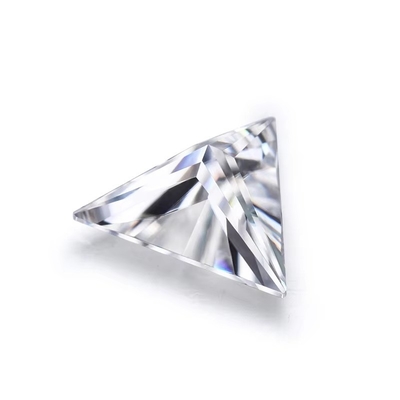D Incolor Moissanite sintético Triângulo Corte VVS1 Solto Moissanite Diamante 5 quilates Anel