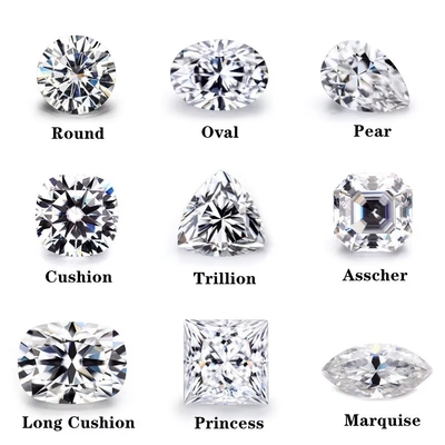 D Incolor Moissanite sintético Triângulo Corte VVS1 Solto Moissanite Diamante 5 quilates Anel