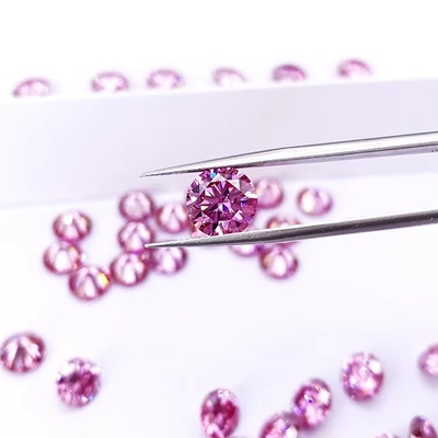 Fábrica Grosso Rosa Moissanite Diamante Redondo Brilhante Corte 3.0mm-12.0mm VVS1 moissanite soltas pedras 4 quilates anel