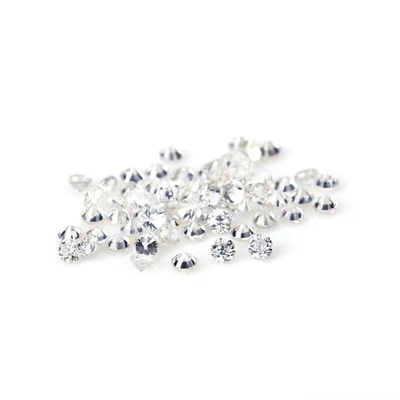 Moissanite de corte redondo 0,8 mm- 3 mm D branco moissanite VVS1 por quilate para jóias Hip Hop