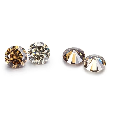 Certificado GRA 1ct Round Cut 6.5mm VVS1 Moissanite solto Diamante em Branco Rosa Amarelo Champanhe Azul Verde para jóias
