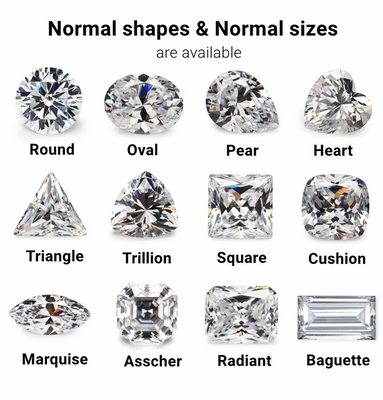 Certificado GRA 1ct Round Cut 6.5mm VVS1 Moissanite solto Diamante em Branco Rosa Amarelo Champanhe Azul Verde para jóias