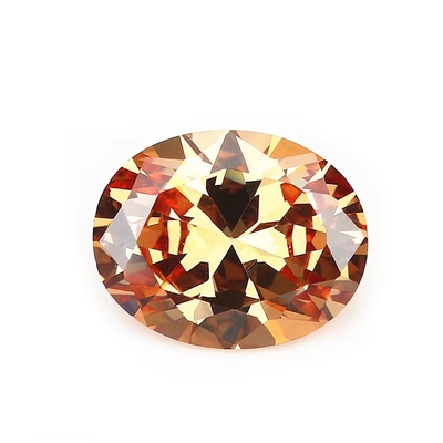 8x6mm Pedra preciosa solta Corte de máquina europeia Ametista Cor Forma oval Circônio cúbico sintético Preto
