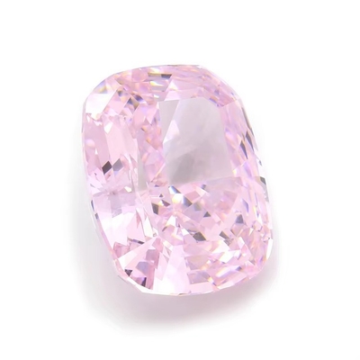4k Pedras cortadas no gelo Cz Cor rosa Forma de almofada 7x6mm 10x8mm Pedra preciosa solta Zirconia cúbica sintética