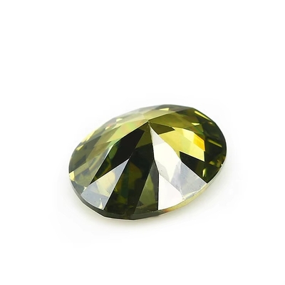 Moissanite brincos pedras preciosas Rosa Peridoto Granate Amarelo cz pedras Forma oval 12x10mm zircônio cúbico sintético para Anel