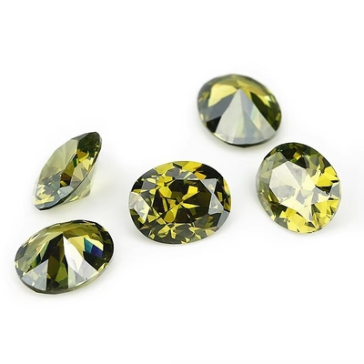 Moissanite brincos pedras preciosas Rosa Peridoto Granate Amarelo cz pedras Forma oval 12x10mm zircônio cúbico sintético para Anel