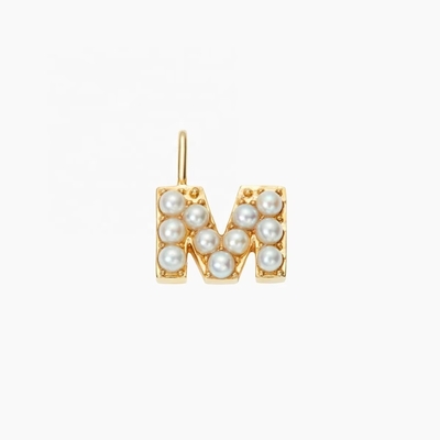 925 Sterling Silver Alphabet Earrings Studs Joias da moda Perla Ouro Alphabet Letras iniciais Charm Pendant