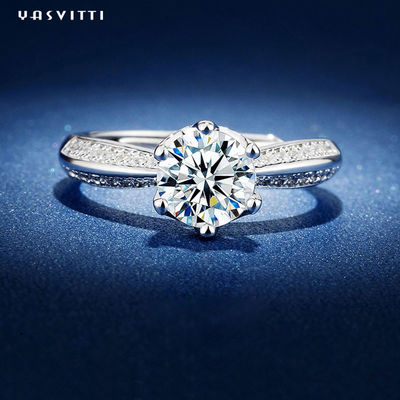 ODM de 0.07oz 0.57in Sterling Silver Faith Ring em volta do anel cortado do zirconita