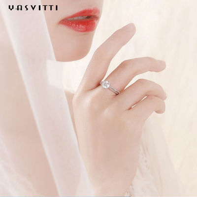 ODM de 0.07oz 0.57in Sterling Silver Faith Ring em volta do anel cortado do zirconita