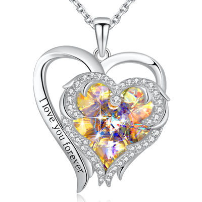 O coração do Valentim 925 deu forma ao GV de 6.23g 1.18in Sterling Silver Heart Pendant Necklace