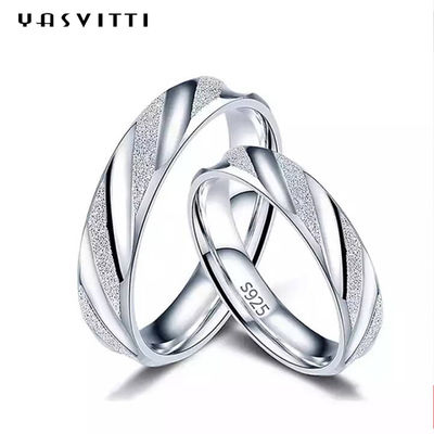 2.11g GV do anel de Sterling Silver Rings Silver Engraved do sólido do festival 19mm