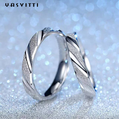 2.11g GV do anel de Sterling Silver Rings Silver Engraved do sólido do festival 19mm