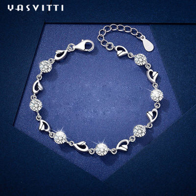 ODM de prata do bracelete do coração de 7.9in 4.6g Sterling Silver Jewelry Bracelets Sterling
