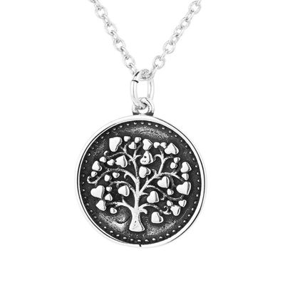 árvore de 14.4in 10g Chroker Sterling Silver Necklace X18 do pendente da vida